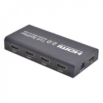 AYS-14V20 сплиттер сигнала HDMI, поддержка 4K/HDR/3D, 1:4