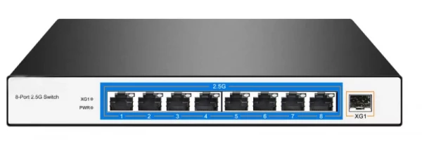 Foredge DAI1009XG неуправляемый коммутатор 8x2,5G, 1x10G, до 250 м