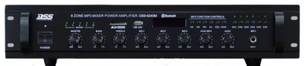 DSS-6240M микшер-усилитель MP3/FM, 240 Вт/100 В