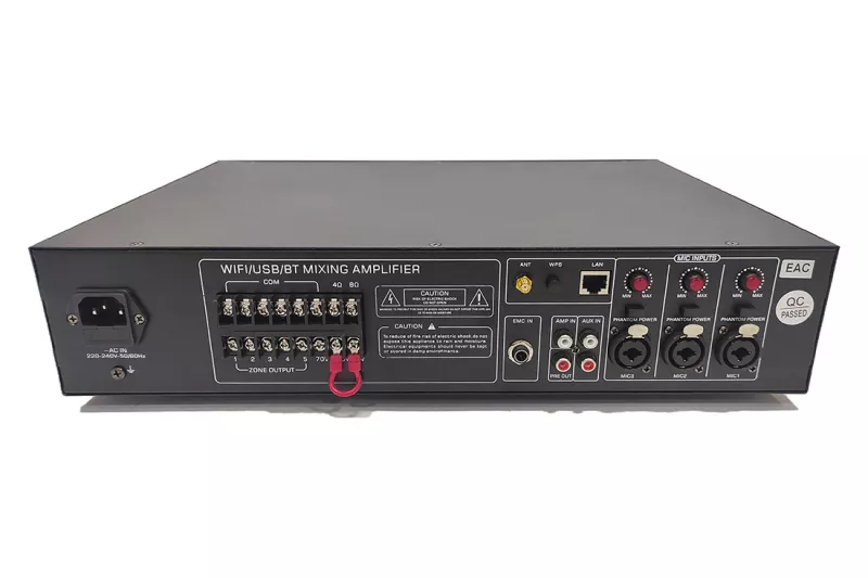 DSS-120WF усилитель 120 Вт/100В, WIFI, MP3, FM, Bluetooth, SD