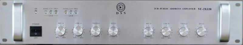 DSS VC-2x120 трансляционный усилитель 2х120 Вт/100В